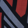 Red and Purple Geometric Printed Silk Chiffon - Detail | Mood Fabrics