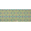 Yellow and Blue Scroll Printed Stretch Cotton Sateen - Full | Mood Fabrics