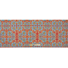Orange and Blue Floral Printed Stretch Cotton Sateen - Full | Mood Fabrics