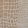 Gold Crocodile Foiled Stretch Polyester Twill - Detail | Mood Fabrics