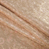 Seashell Pink and Metallic Gold Floral Brocade - Folded | Mood Fabrics