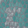 Metallic Silver, Waterfall and Burnished Lilac Reversible Mosaic Brocade - Detail | Mood Fabrics