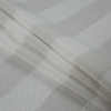 White and Beige Awning Striped Knit Pique - Folded | Mood Fabrics