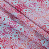 Pink and Blue Printed Stretch Cotton Sateen - Folded | Mood Fabrics