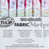Tulip Fine Tip Neon Color Fabric Markers - 6-Pack - Detail | Mood Fabrics