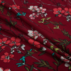 Cranberry Floral Rayon Batiste - Folded | Mood Fabrics