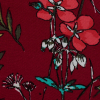 Cranberry Floral Rayon Batiste - Detail | Mood Fabrics