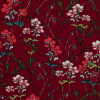 Cranberry Floral Rayon Batiste | Mood Fabrics