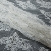 Ivory Floral Corded Lace - 3 Yard Panel - Folded | Mood Fabrics