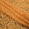 Butterscotch Floral Re-Embroidered Lace Panel - Folded | Mood Fabrics