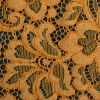 Butterscotch Floral Re-Embroidered Lace Panel - Detail | Mood Fabrics