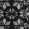 Black Geometric Lace Panel with Eyelash Edges - Detail | Mood Fabrics