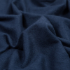 Navy Bamboo and Cotton Stretch Knit Fleece - Detail | Mood Fabrics