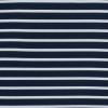 Navy and White Striped Bamboo Jersey | Mood Fabrics