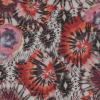 Italian Red Tie Dye Printed Polyester Chiffon | Mood Fabrics