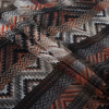 Italian Orange and Brown Tribal Chiffon - Folded | Mood Fabrics