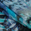 Italian Blue and Purple Abstract Cotton Voile - Folded | Mood Fabrics