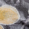 Italian Yellow Floral Digitally Printed Polyester Charmeuse - Detail | Mood Fabrics