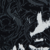 Italian Black and White Ikat Floral Cotton Jacquard - Detail | Mood Fabrics