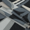 Italian Gray and Beige Geometric Rayon Knit - Folded | Mood Fabrics