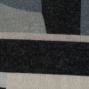Italian Gray and Beige Geometric Rayon Knit - Detail | Mood Fabrics