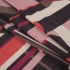 Italian Ash Rose and Frosted Almond Geometric Rayon Knit - Folded | Mood Fabrics