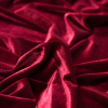Sultan Red Stretch Velour - Detail | Mood Fabrics