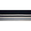 Navy, Oatmeal and Gray Awning Striped Jersey - Full | Mood Fabrics