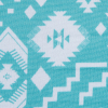 Seafoam and White Tribal Printed Jersey - Detail | Mood Fabrics
