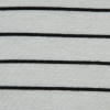 Ivory and Black Pencil Striped Jersey - Detail | Mood Fabrics
