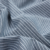 Navy Striped Cotton Chambray - Detail | Mood Fabrics