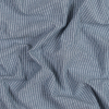 Navy Striped Cotton Chambray | Mood Fabrics