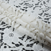 Jet Stream White Floral Velvet Lace - Folded | Mood Fabrics