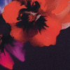 Italian Plum Floral Digitally Printed Scuba Knit - Detail | Mood Fabrics
