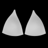 White Triangle Bra Cup - Size 12 - Detail | Mood Fabrics