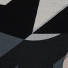 Italian Obsidian Gray and Beige Geometric Jersey - Detail | Mood Fabrics
