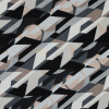 Italian Obsidian Gray and Beige Geometric Jersey | Mood Fabrics