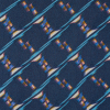 Italian Peacoat Blue Geometric Jersey Knit | Mood Fabrics