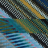 Italian Green and Blue Zig Zag Tribal Printed Jersey - Detail | Mood Fabrics