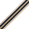 Navy and Gold Striped Metallic Grosgrain - 0.875 - Detail | Mood Fabrics