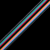 Multi-Color Striped Grosgrain Ribbon - 0.75 - Detail | Mood Fabrics