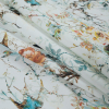 Italian Light Brown Floral and Butterfly Printed Stretch Cotton Twill - Folded | Mood Fabrics