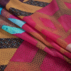 Italian Geometric Color Blocked Crepe - Folded | Mood Fabrics