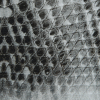 Italian Gray Abstract Crocodile Printed Jersey - Detail | Mood Fabrics
