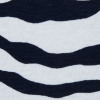 Italian Midnight Blue Zebra Printed Viscose Jersey - Detail | Mood Fabrics
