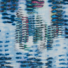 Italian Blue Abstract Digitally Printed Canvas | Mood Fabrics