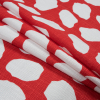 Italian Red and White Polyester Woven - Folded | Mood Fabrics