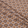 Italian Mustard and Beige Geometric Stretch Polyester - Folded | Mood Fabrics