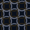 Italian Blue and Green Geometric Stretch Polyester - Detail | Mood Fabrics