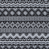 Italian Black and White Tribal Rayon Challis | Mood Fabrics